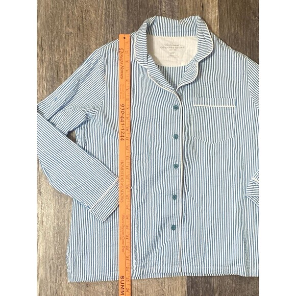 Vermont Country Store Women’s MP Seersucker Cotton Pajama Set Heritage Stripe - Picture 6 of 14